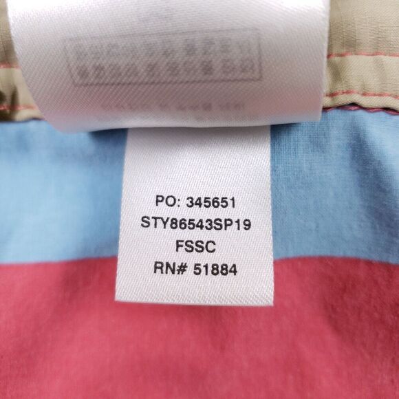 Patagonia Board Shorts Mens Size 31 Red White Blue Drawstring Zipper Pocket Swim - Picture 8 of 13